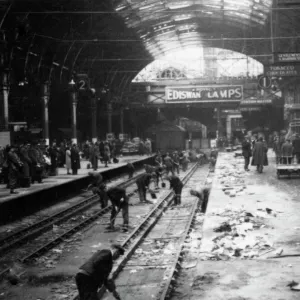 Air Raid damage to Paddington Station, 1941