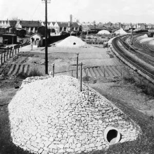 Air raid shelter at West Ealing Goods Yard, 1940 Air raid shelter at West Ealing Goods Yard, 1940