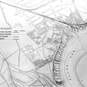 Alexandra Dock Newport Print - Railway Map 1880s Alexandra Dock Newport Print - Railway Map 1880s