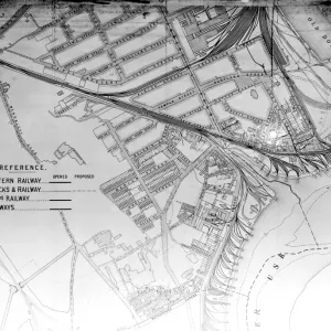 Alexandra Dock Print: Newport Rail Map 1880s Alexandra Dock Print: Newport Rail Map 1880s