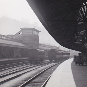 Bath Spa Station and Signal Box, c. 1930s