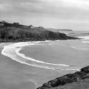 Bigbury-on-Sea & Burgh Island from Challaborough Cove, August 1928