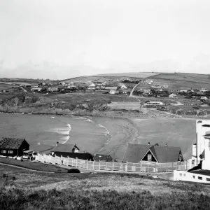 Bigbury-on-Sea from Burgh Island, Devon, September 1935