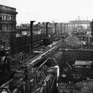 Birmingham Snow Hill, under construction, c. 1910