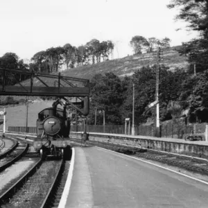 Bodmin Road Station water tower, 1954