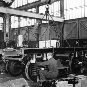 Bogie repairs in No 19 (C / D) Shop, c1965