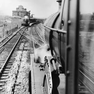 Bristol bound locomotive approaching Reading Station, c1950s Bristol bound locomotive approaching Reading Station, c1950s