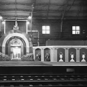 Bristol Temple Meads Decorated for The Queens Visit, 5th December 1958