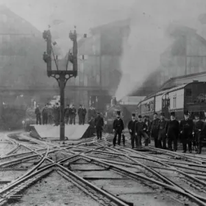 The last broad gauge train leaving Paddington Station, 20th May 1892