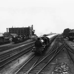 Castle Class locomotive No. 4087, Cardigan Castle at Swindon Works, 1929