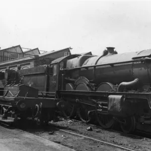 Castle Class locomotive, No. 5094, Tretower Castle at Swindon Works