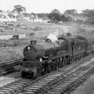 Castle Class locomotive No. 7022, Hereford Castle at Aller Junction, c. 1960