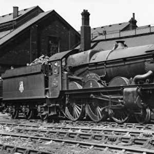Castle Class locomotive, No. 7037, Swindon at Swindon, 1958