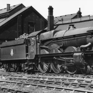 Castle Class locomotive, No. 7037, Swindon at Swindon, 1958