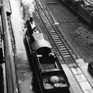 Castle Class locomotive passing over Rodbourne Road bridge, Swindon Castle Class locomotive passing over Rodbourne Road bridge, Swindon