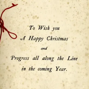 Christmas card celebrating the record run of the Cheltenham Flyer, 1932 Christmas card celebrating the record run of the Cheltenham Flyer, 1932