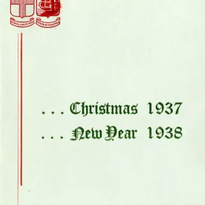 Christmas card from Newport Superintendents Office, 1937