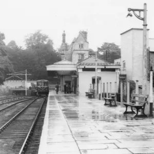 Cirencester Town Station platform, c. 1960