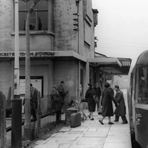 Cirencester Town Station and Railbus (W799xx), c. 1960