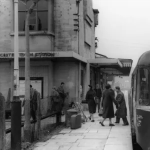 Cirencester Town Station and Railbus (W799xx), c. 1960