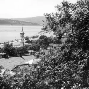 Clock Tower & Esplanade, Exmouth, Devon, August 1931 Clock Tower & Esplanade, Exmouth, Devon, August 1931