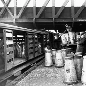 Collecting Milk Churns at Paddington Station, c. 1920s