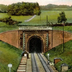 Colour tinted photo of Box Tunnel, c. 1920s