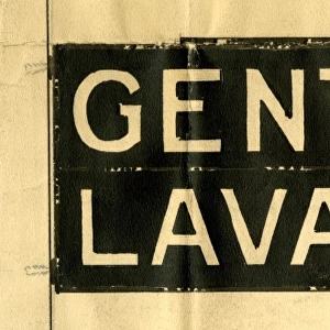 Design for Gentlemens Lavatory sign at Paddington Station