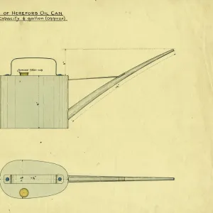 Drawing for a GWR oil can