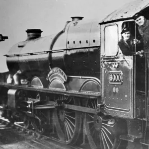 Driver and Fireman on King George Vs footplate, 1950