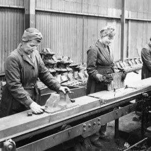 Female permanent way workers, c1940
