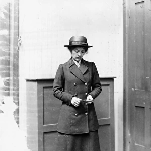 Female Ticket Collector, c. 1918