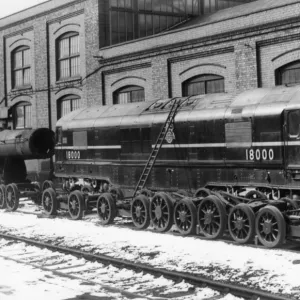 Gas Turbine No. 18000 at Swindon, March 1955