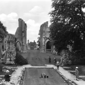 Glastonbury Abbey, Somerset, August 1927