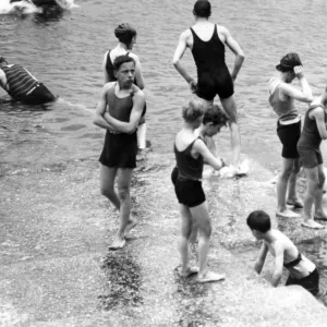 Group of Swimmers, Cornwall, 1931