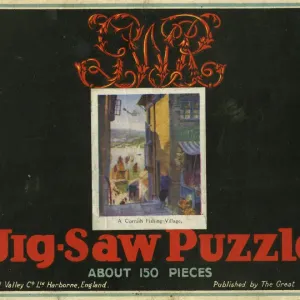 GWR jigsaw puzzle of A Cornish Fishing Village, 1930