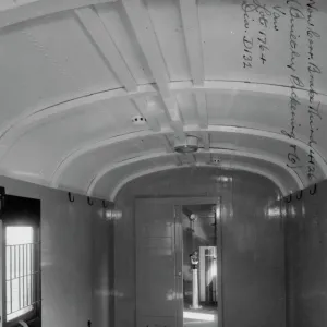 Interior of compartment of non corridor brake third van no. 4126, 1953