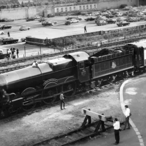 King George V at Swindon Works, 1971, showing the double chimney King George V at Swindon Works, 1971, showing the double chimney