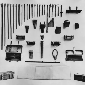 Leatherwork for howitzers and 8 pdr guns, made at Swindon Works, c. 1915 Leatherwork for howitzers and 8 pdr guns, made at Swindon Works, c. 1915