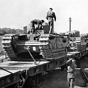 Loading Churchill Tanks at Marlborough High Level Station, 1942