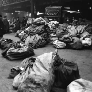 Mail sacks at Paddington Station, 1926