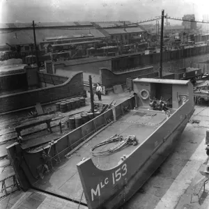 Motor landing craft built by the GWR at Swindon Works, 1942