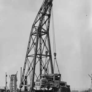 Newport Docks Print, 1949 Crane Discharge Newport Docks Print, 1949 Crane Discharge