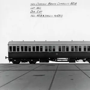 Non corridor brake composite carriage, no. 6218