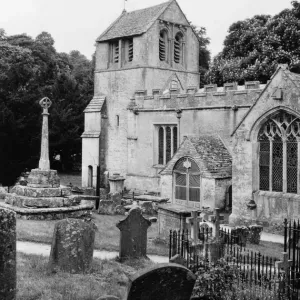 North Cerney Church, Cotswolds, Gloucestershire, June 1937 North Cerney Church, Cotswolds, Gloucestershire, June 1937