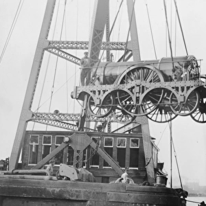 North Star being craned, 1927