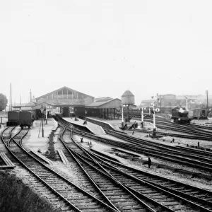 Overall view of Newton Abbot Station, Devon, c. 1920s