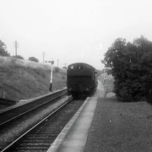 Pannier Tank No. 9445 Entering Broadway Station, July 1959