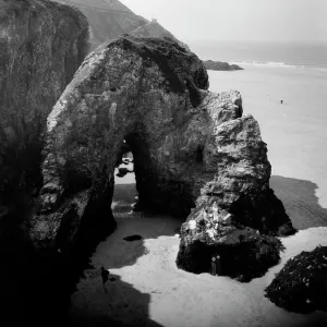 Perranporth Rocks, Cornwall, 1928