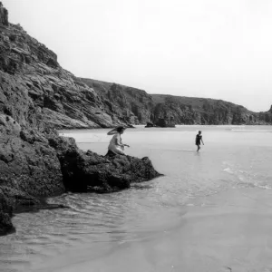 Porthcurno Beach, Cornwall, August 1928